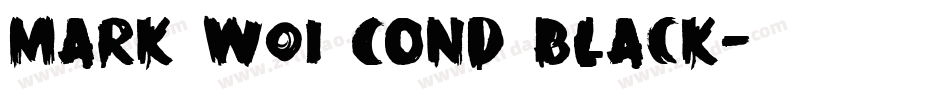 Mark W01 Cond Black字体转换